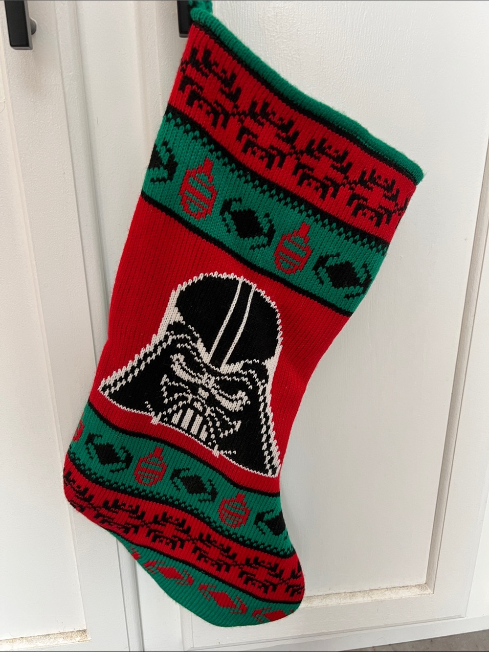 Star Wars Holiday Knit Stocking in Red, Green & Black